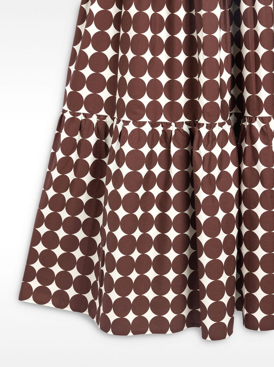 Long dress with polka dots 100% cotton