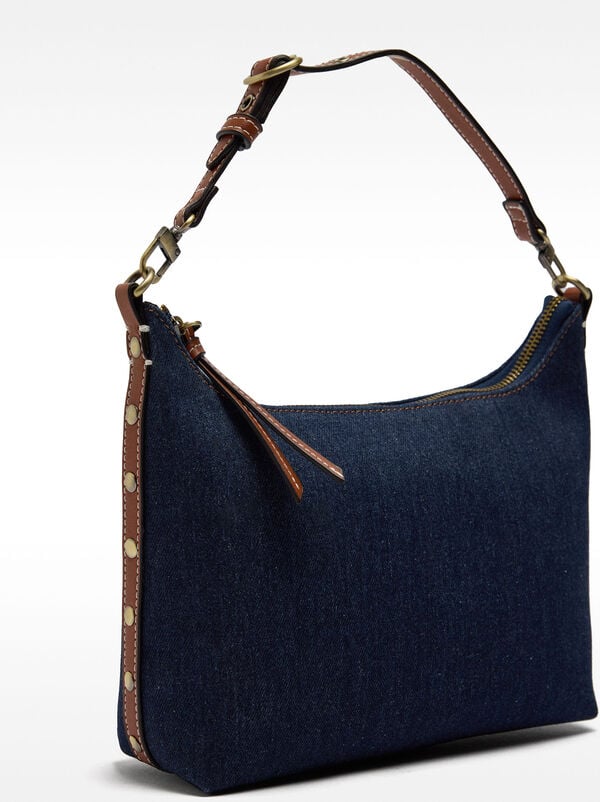 Denim shoulder bag