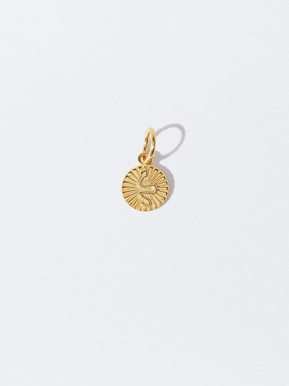 Charm Médaille Serpent En Argent 925