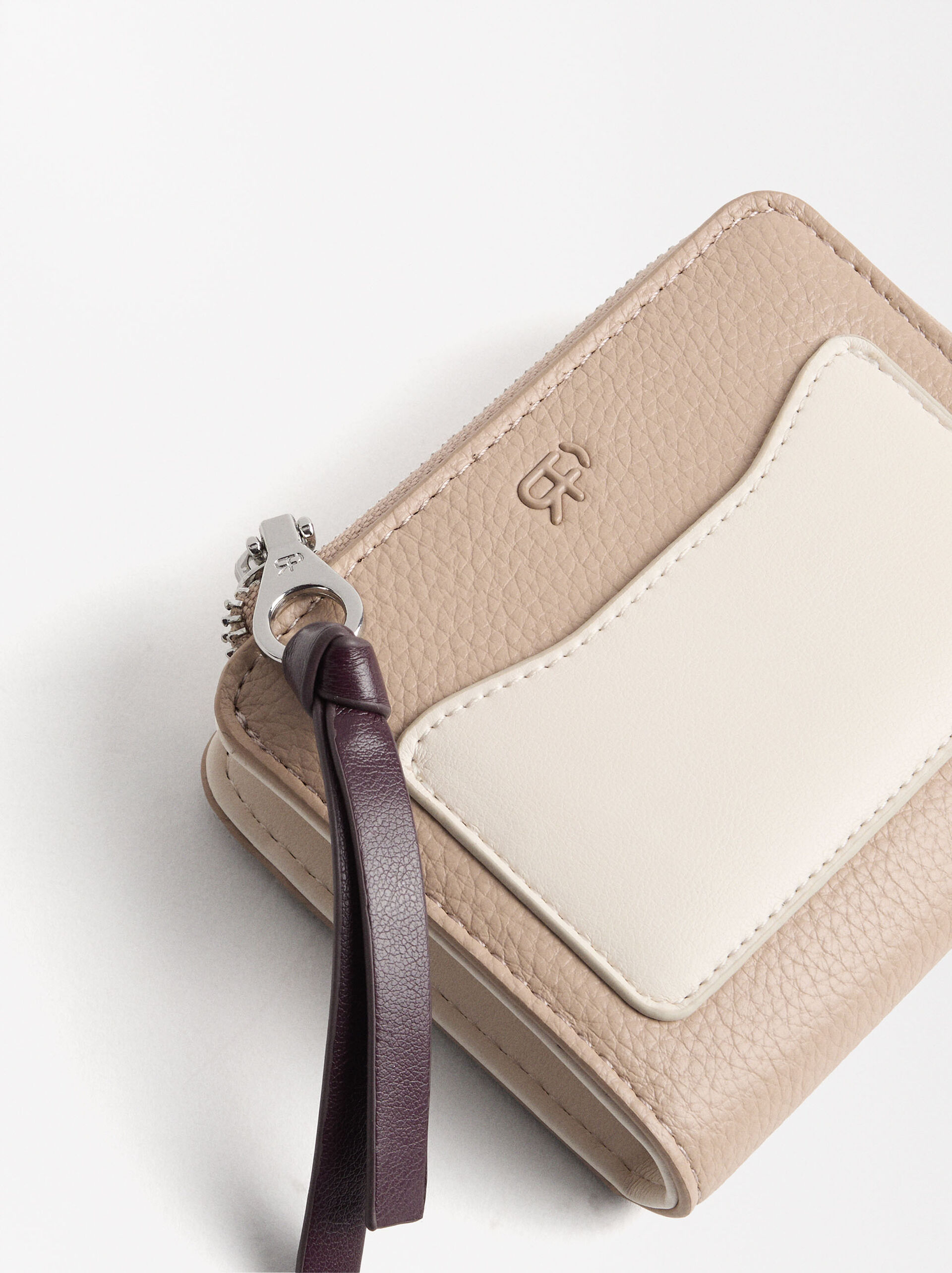 Two-tone textured wallet image number 1.0