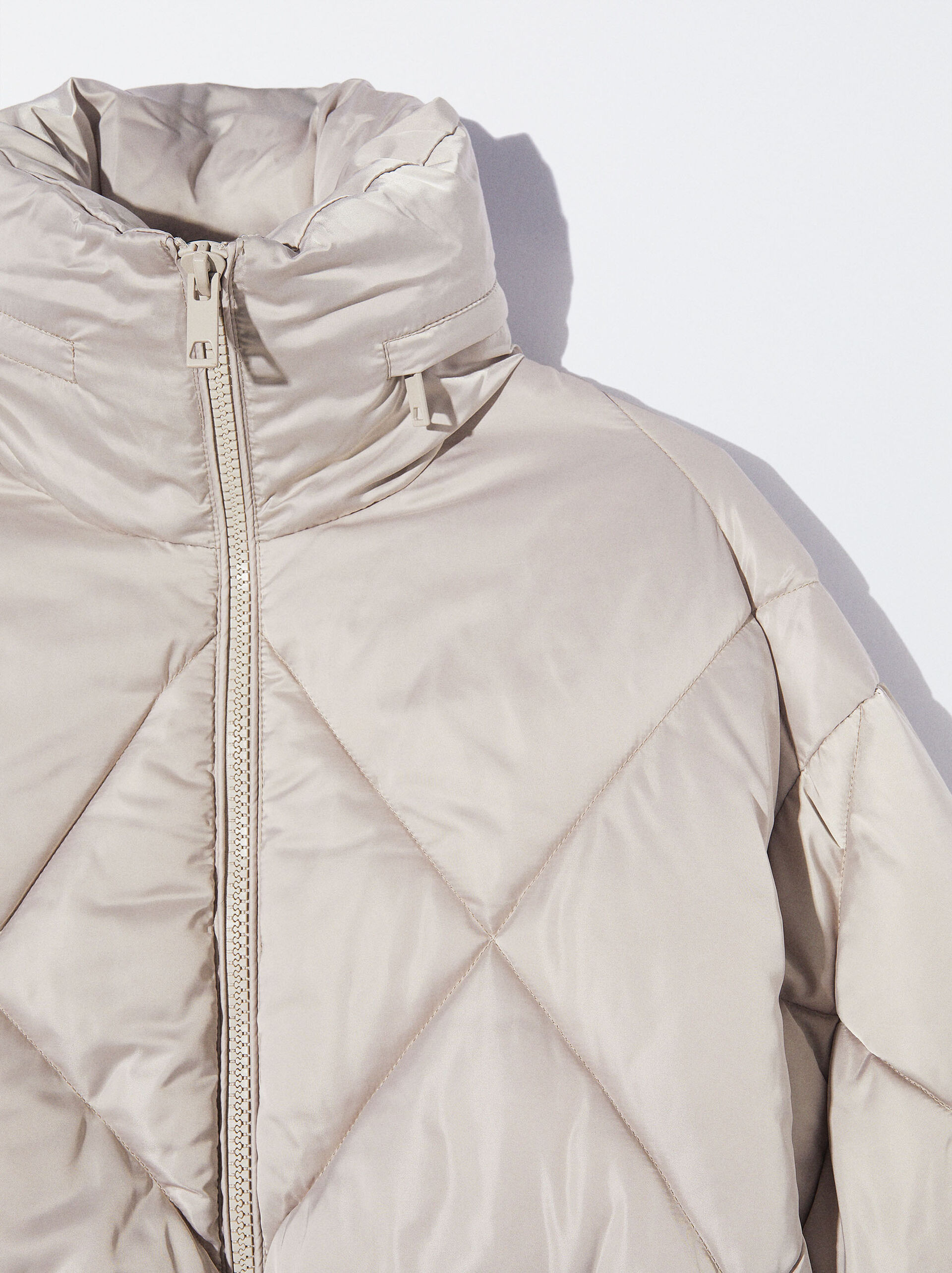 Padded Jacket With High Neck image number 6.0