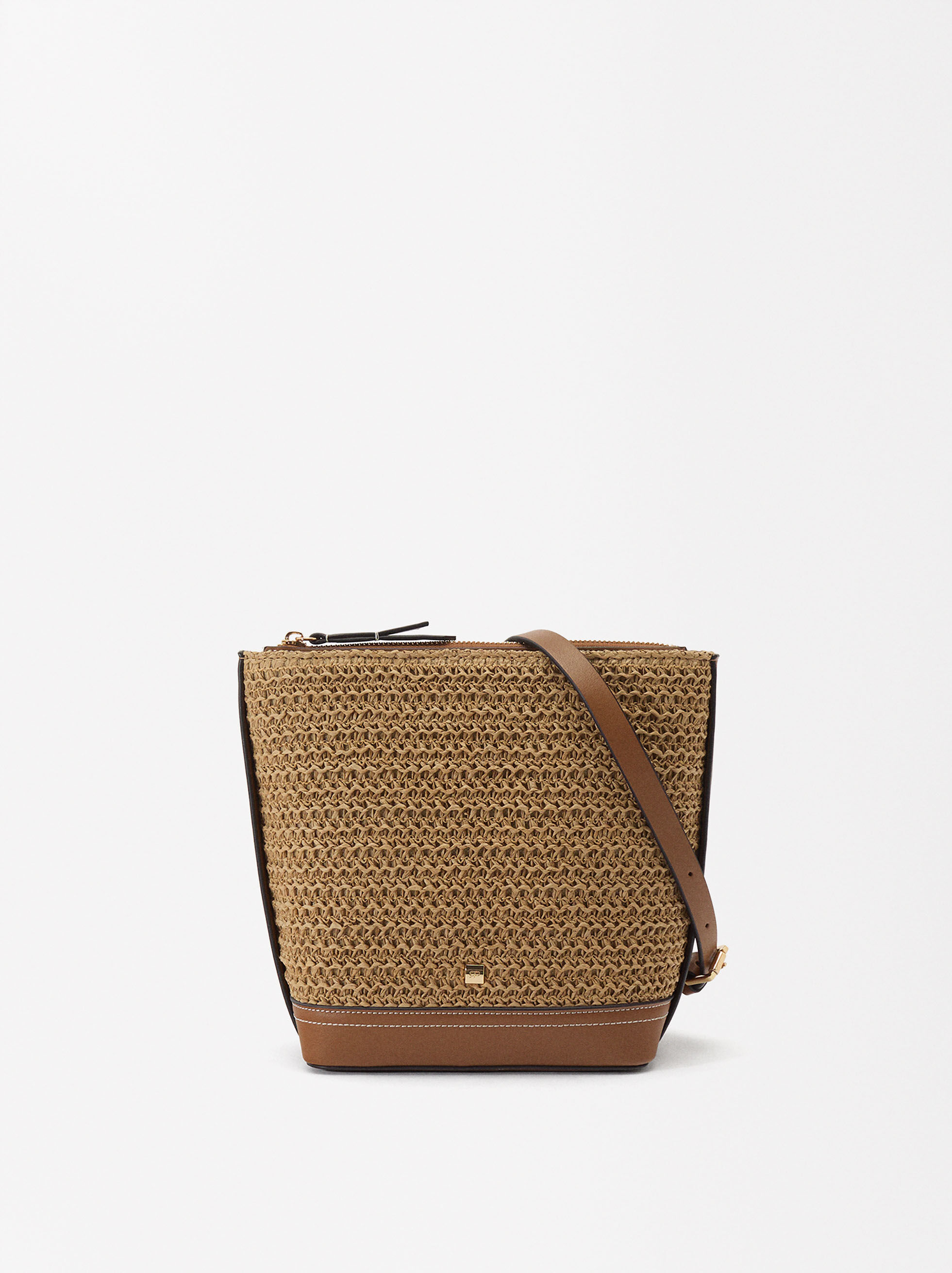 Straw bucket handbags sale