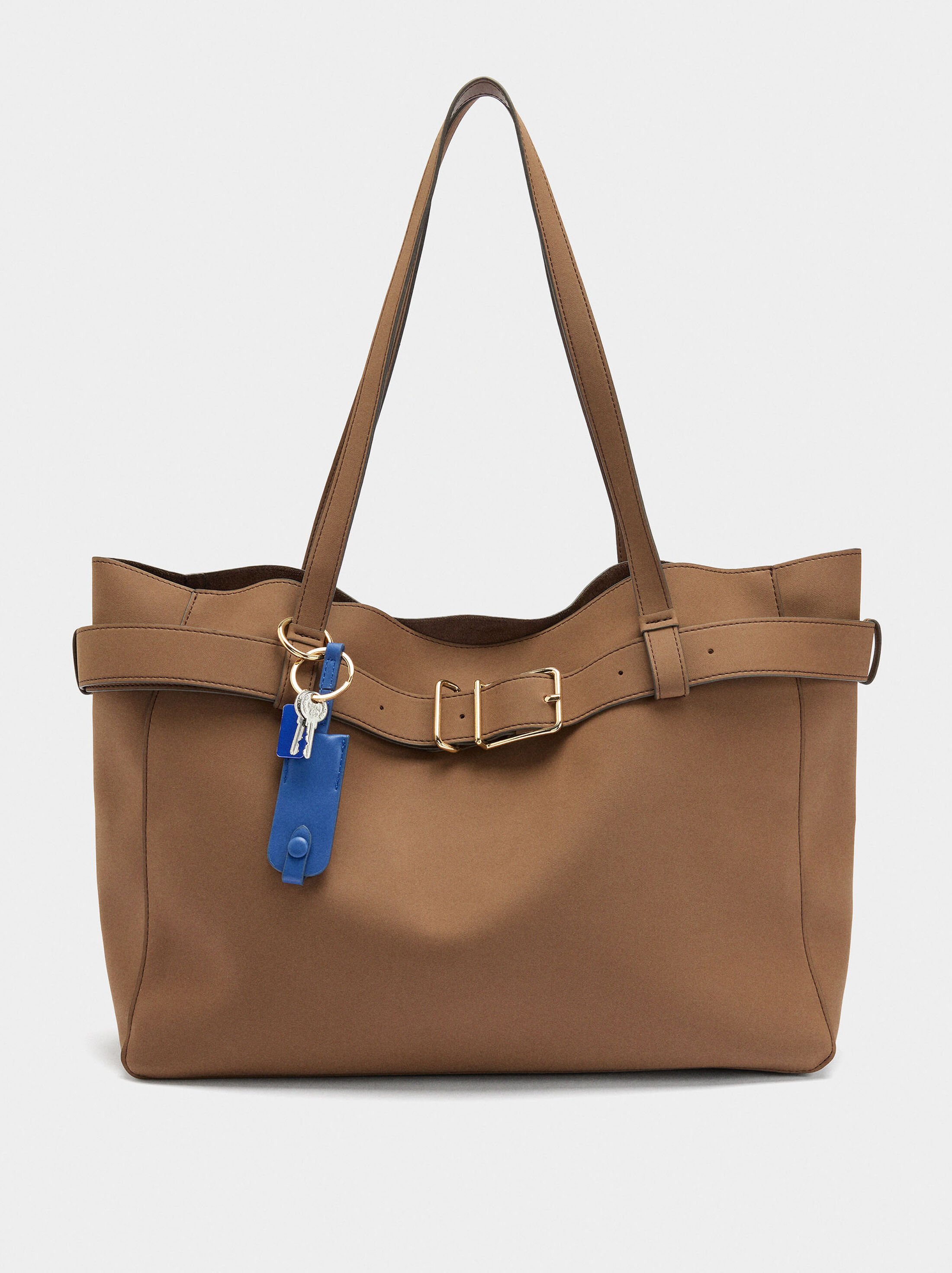 Shopper bag with belt and pendant image number 0.0