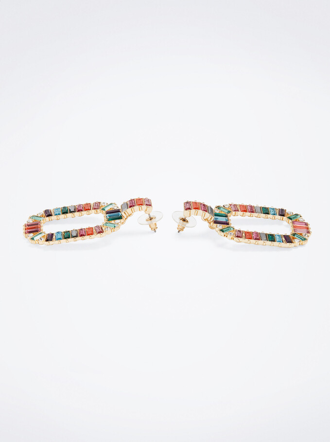 Multicoloured Earrings, Multicolor, hi-res