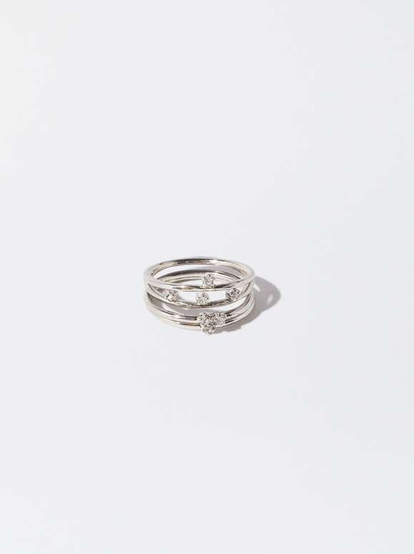 Bague Avec Zircone, , hi-res