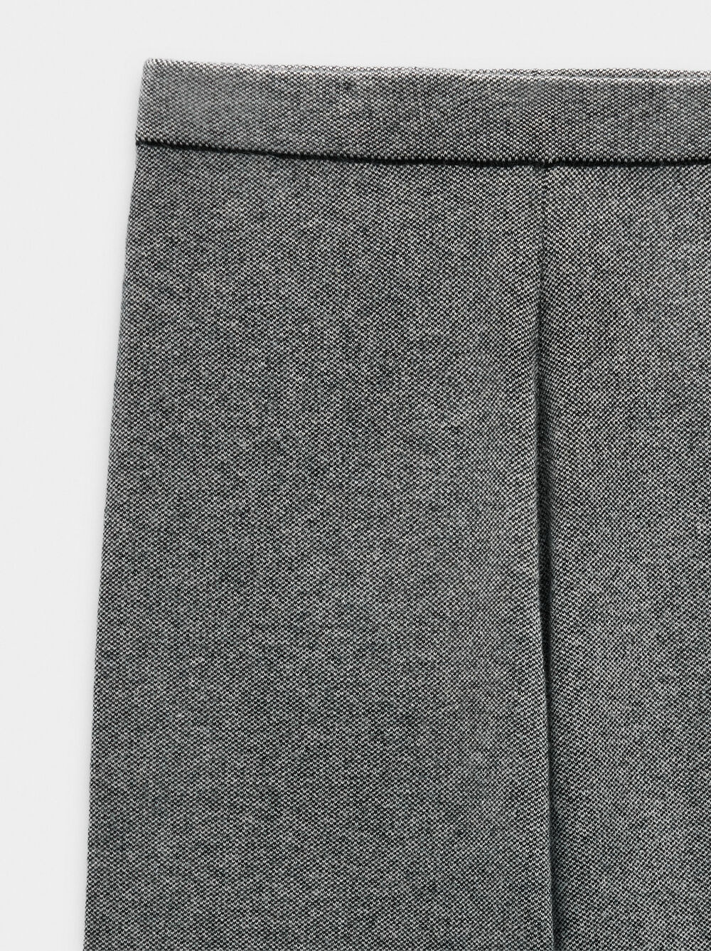 Knit trousers with elastic waist