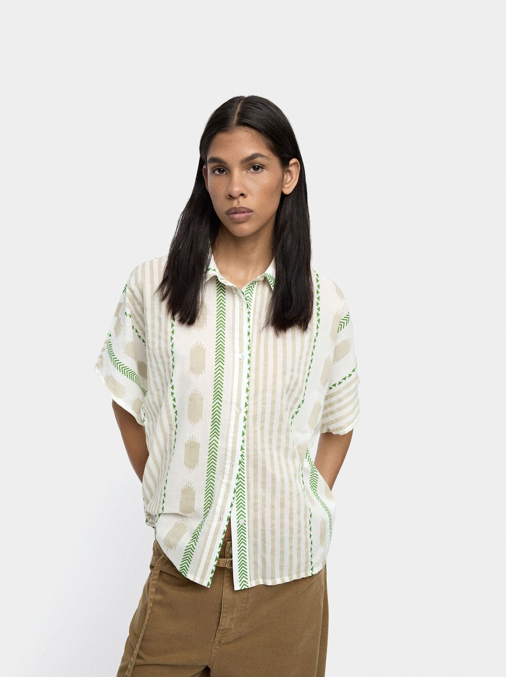 Printed shirt with 100% cotton