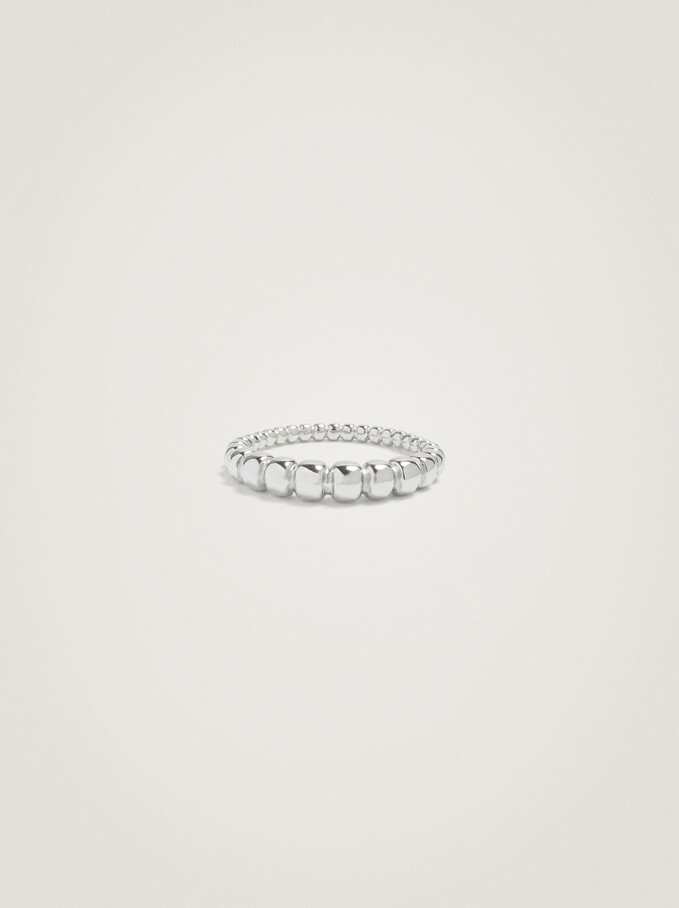 Silver Stainless Steel Ring, Silver, hi-res