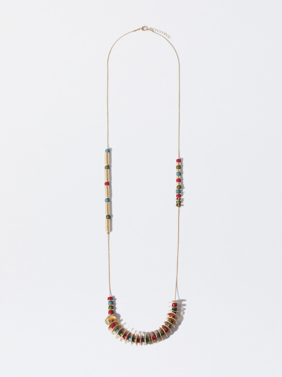 Long Necklace With Stones, Multicolor, hi-res
