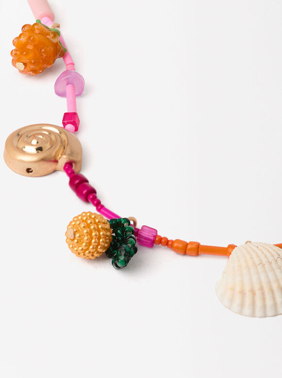 Multicolored Charms Necklace, Multicolor, hi-res