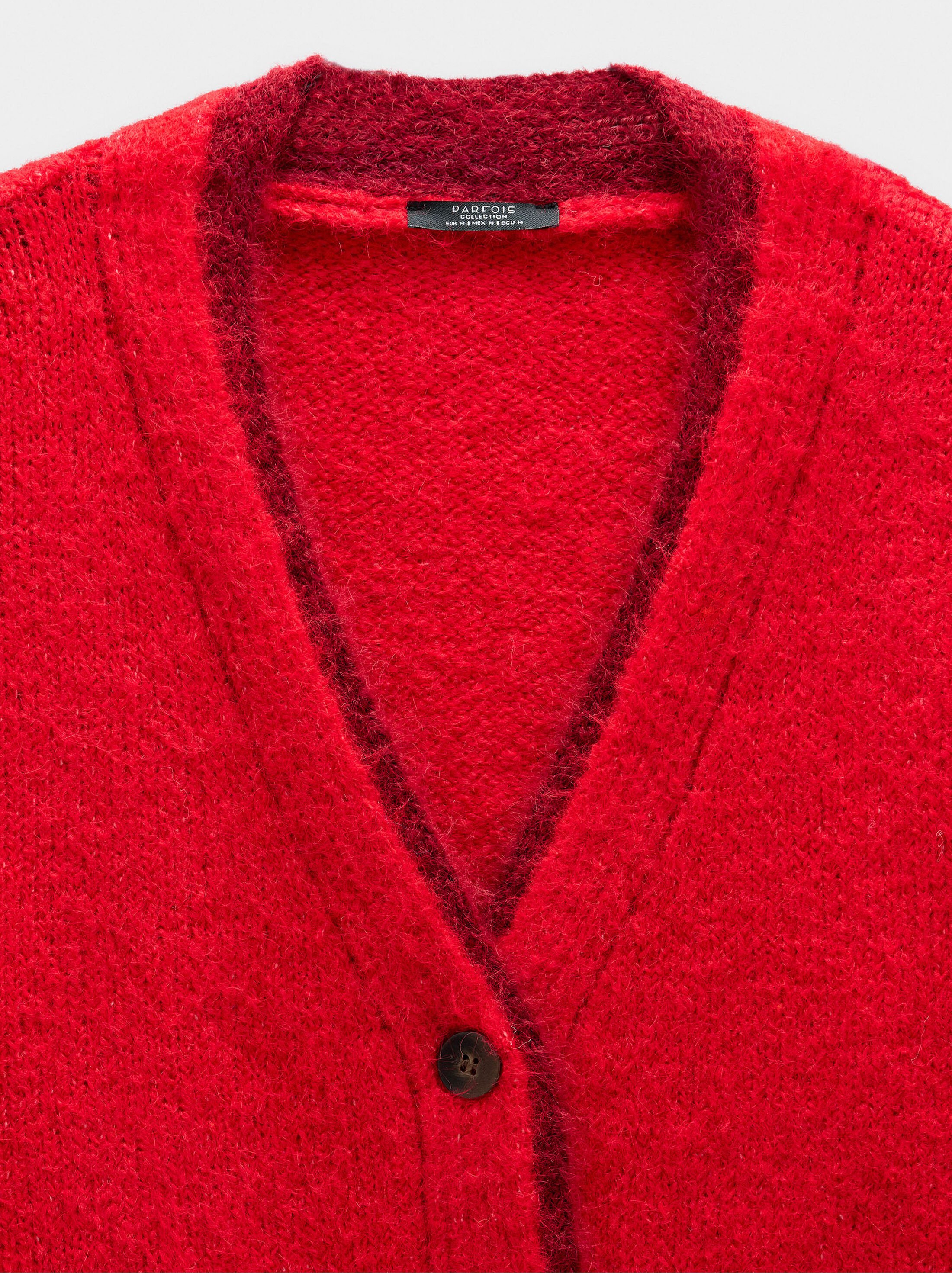 Knit cardigan with contrast edges image number 6.0