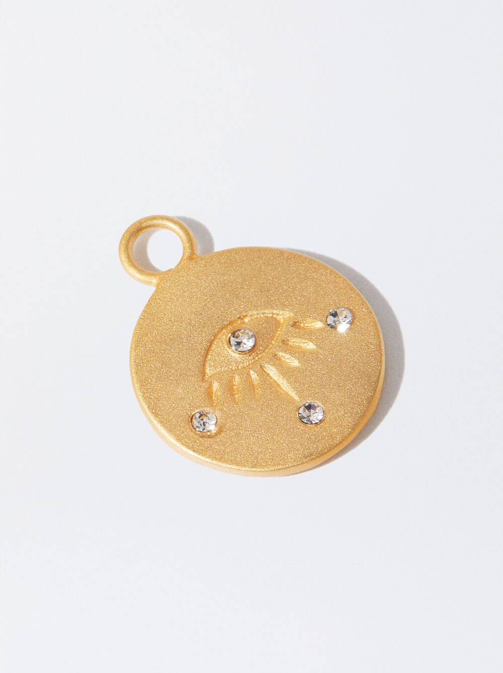 Charm medalla con ojo plata 925 