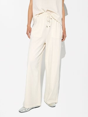 Cotton Trousers With Pockets image number 1.0