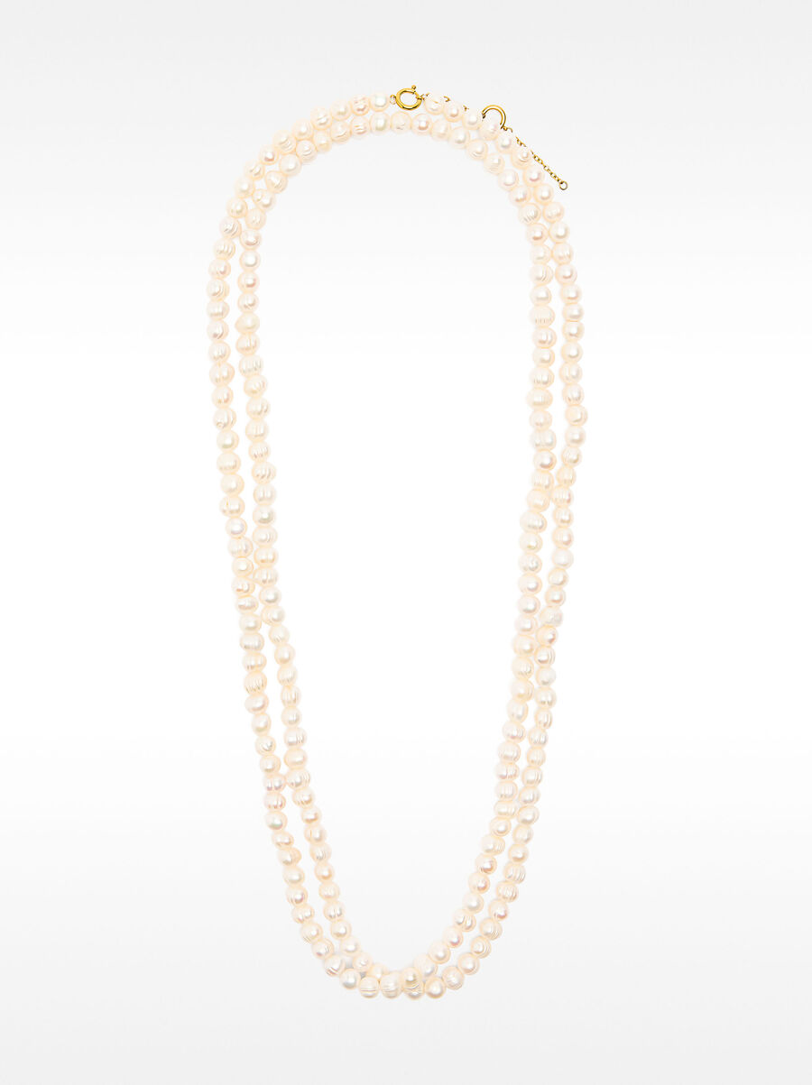 Collana lunga con perle barocche d'acqua dolce
