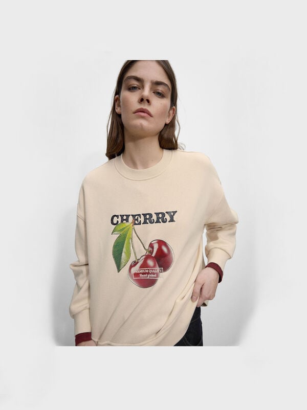 Cherry print sweatshirt