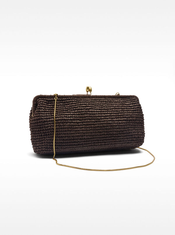 Handbag with straw effect