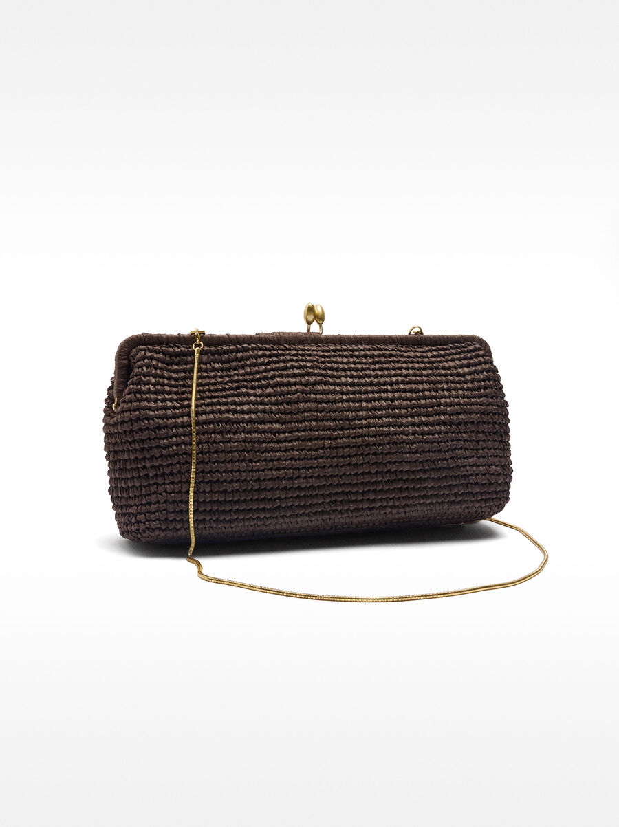 Handbag with straw effect