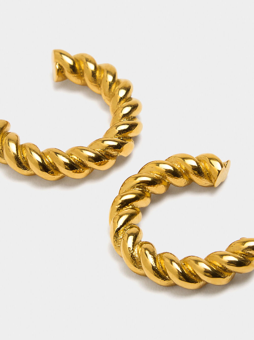 Open hoop earrings - stainless steel