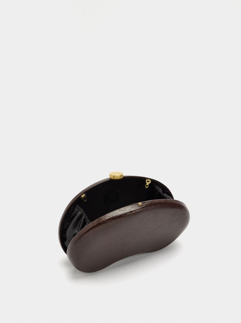 Pochette ovale da festa con finitura craquelé