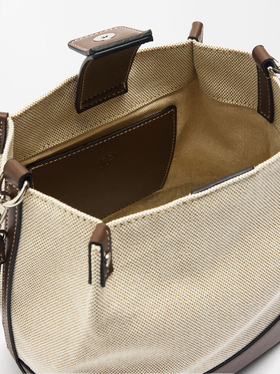 Bucket bag in fabric