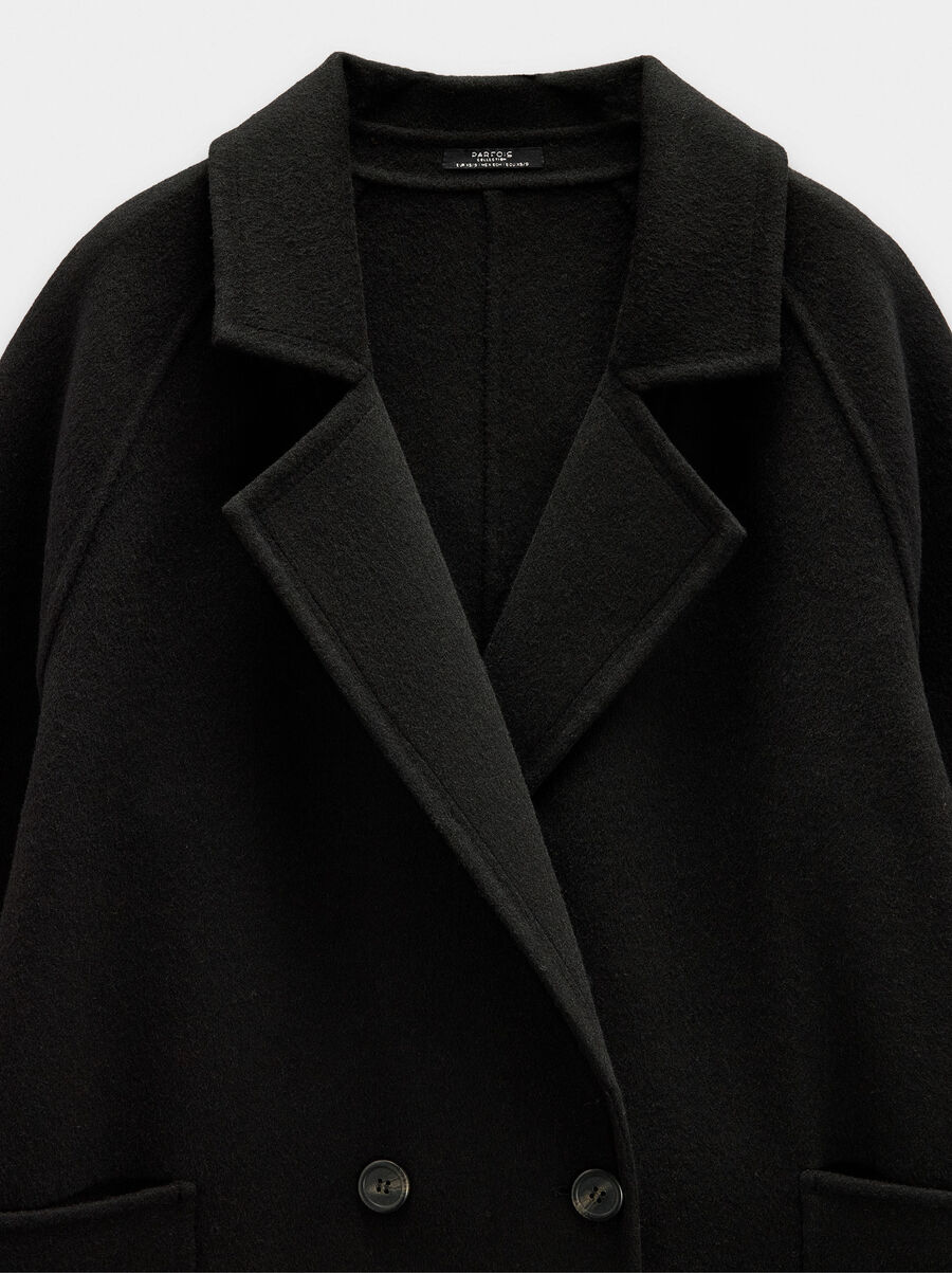 Abrigo largo con lana