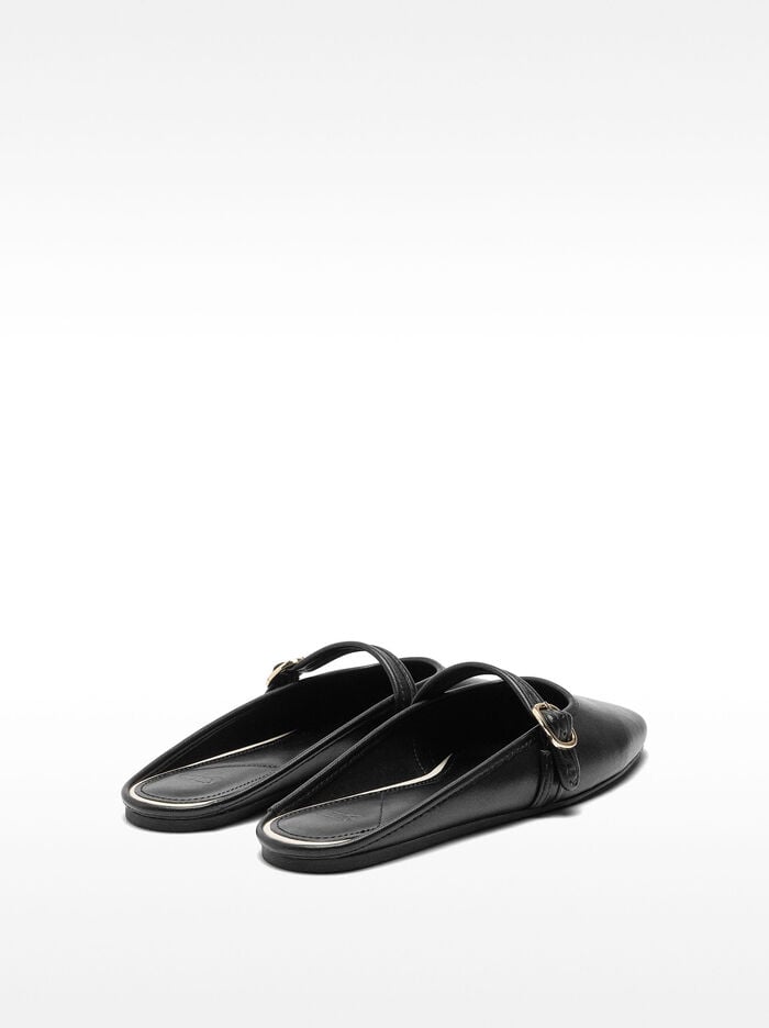 Ballet flats slingback with strap and buckle