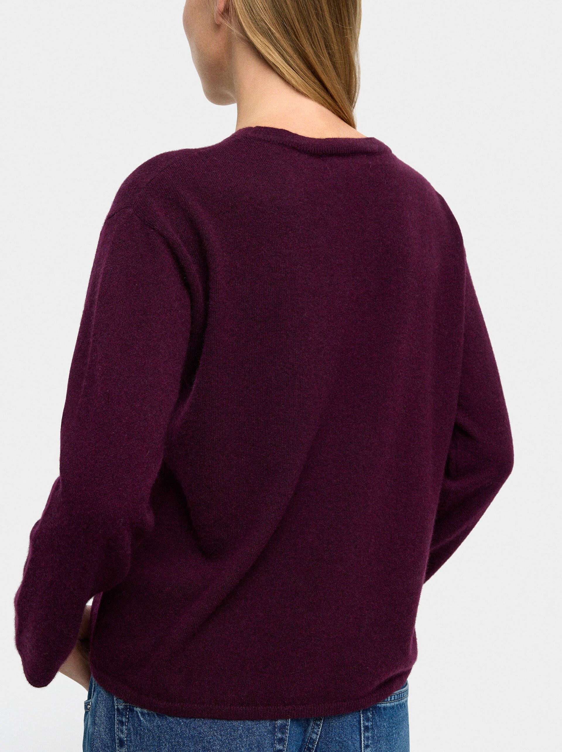 100% cashmere sweater image number 3.0