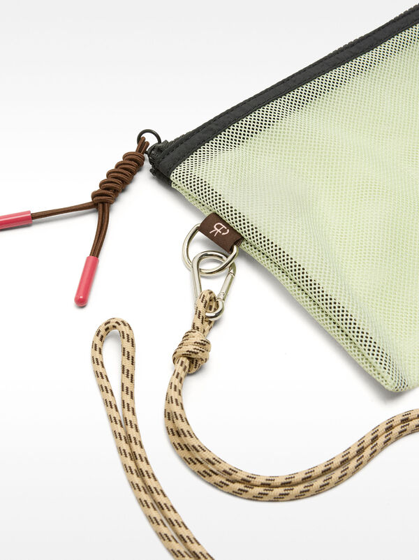 Multi-purpose bag with mesh and drawstring