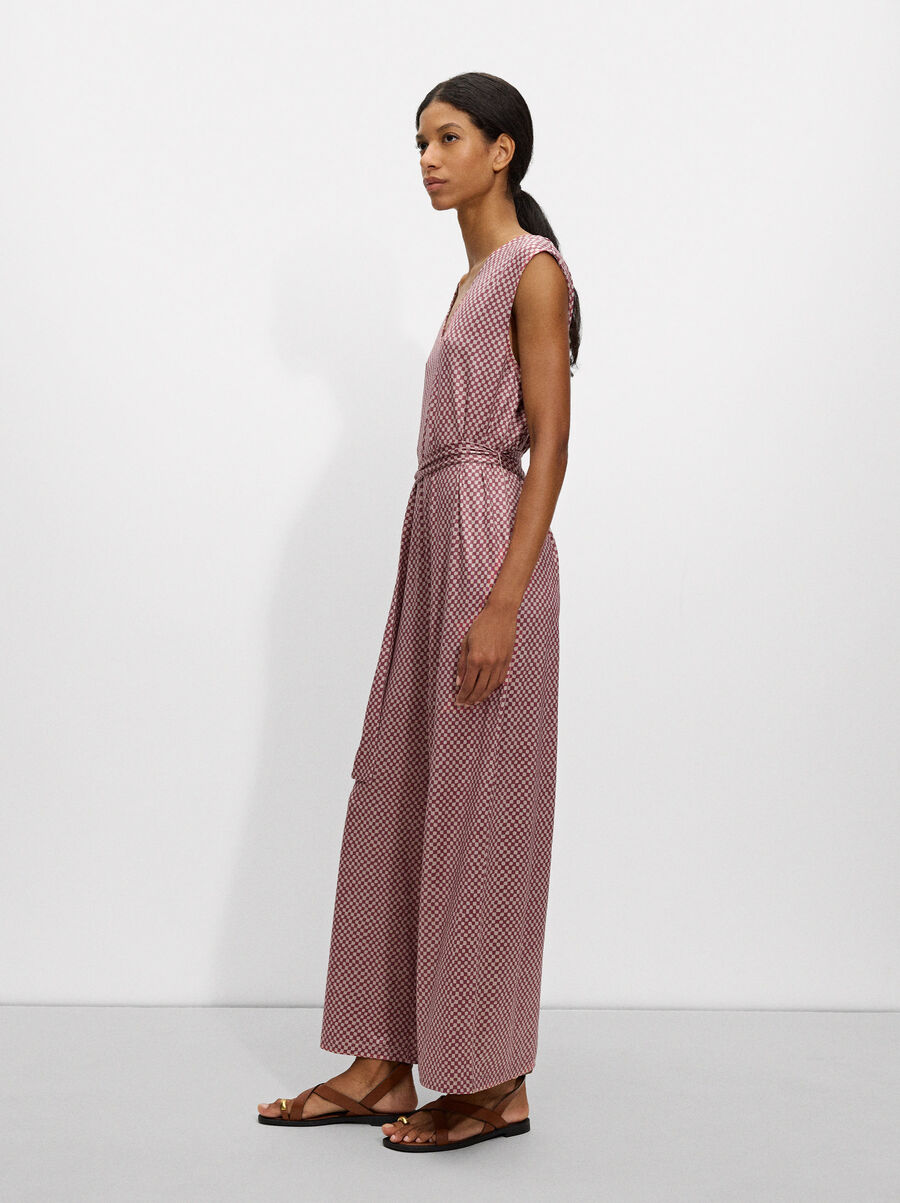 Printed long jumpsuit