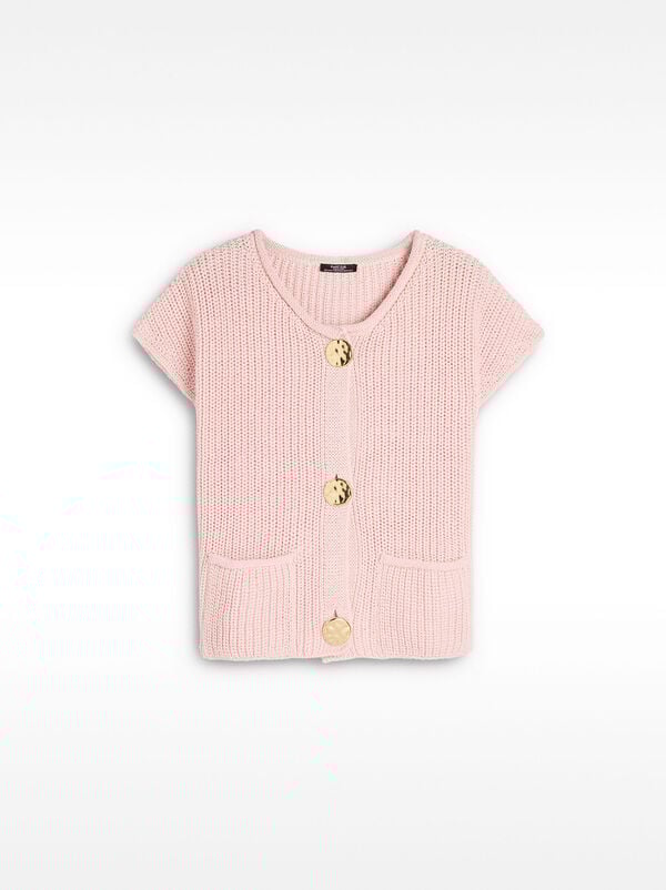 Knitted gilet with pockets