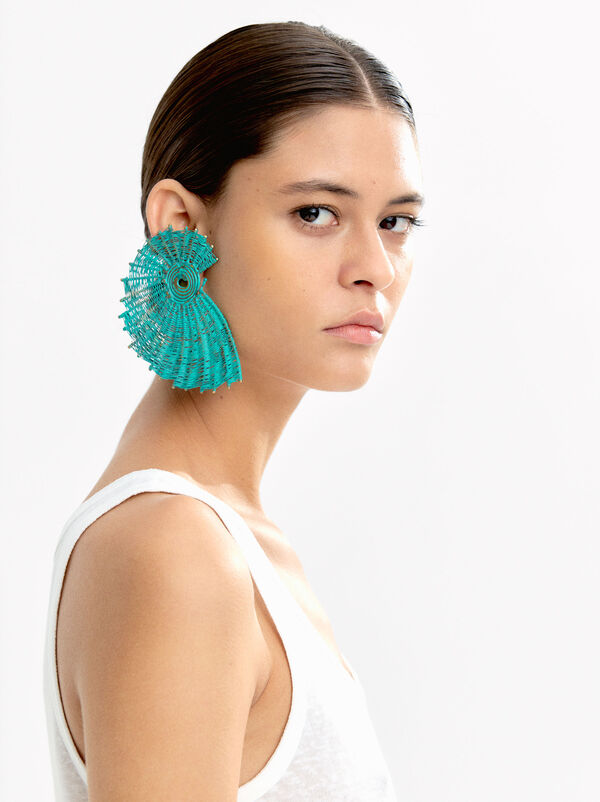 Boucles d'oreilles coquillage spiralé