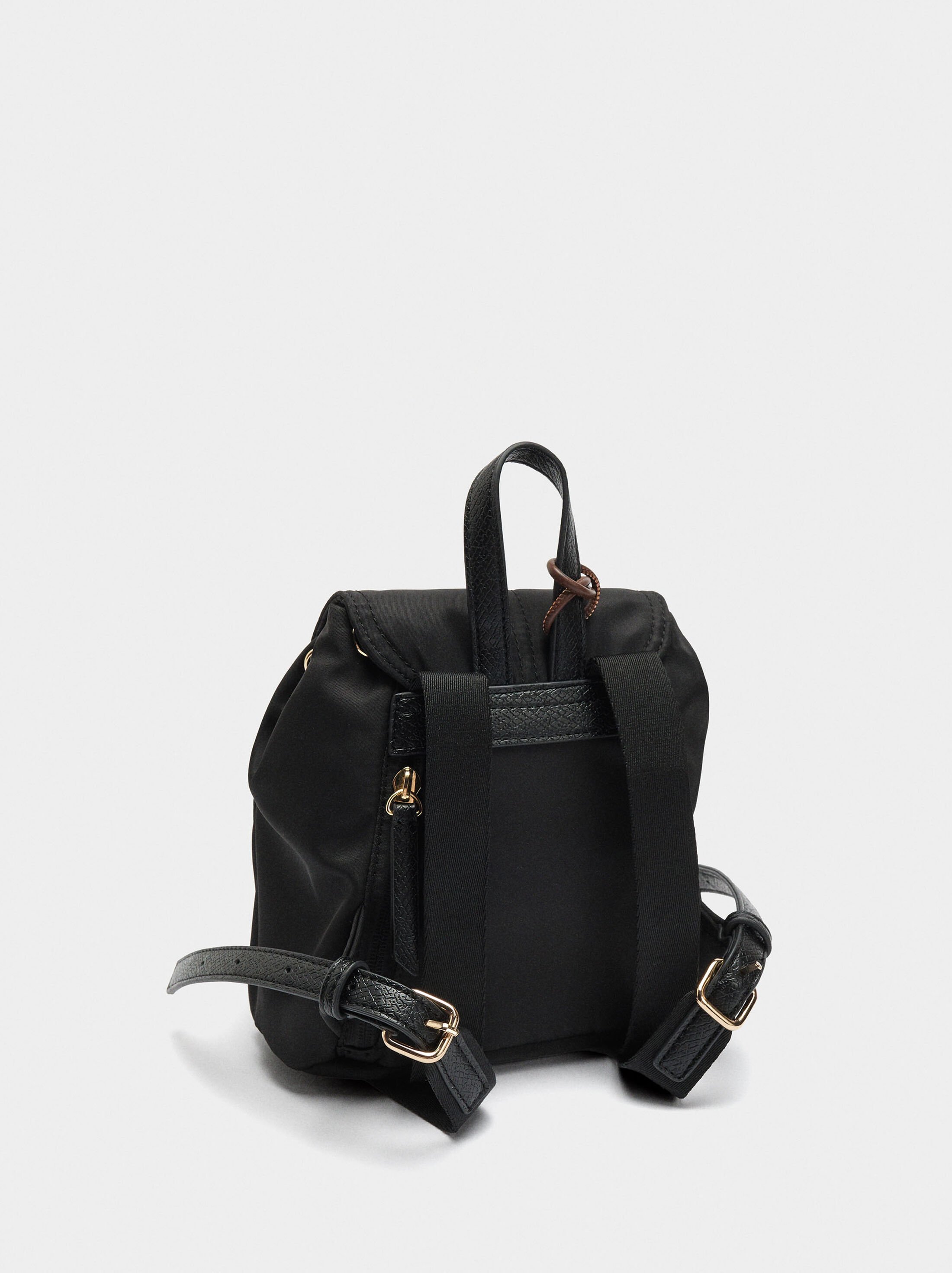 Mini nylon backpack with pendant image number 3.0