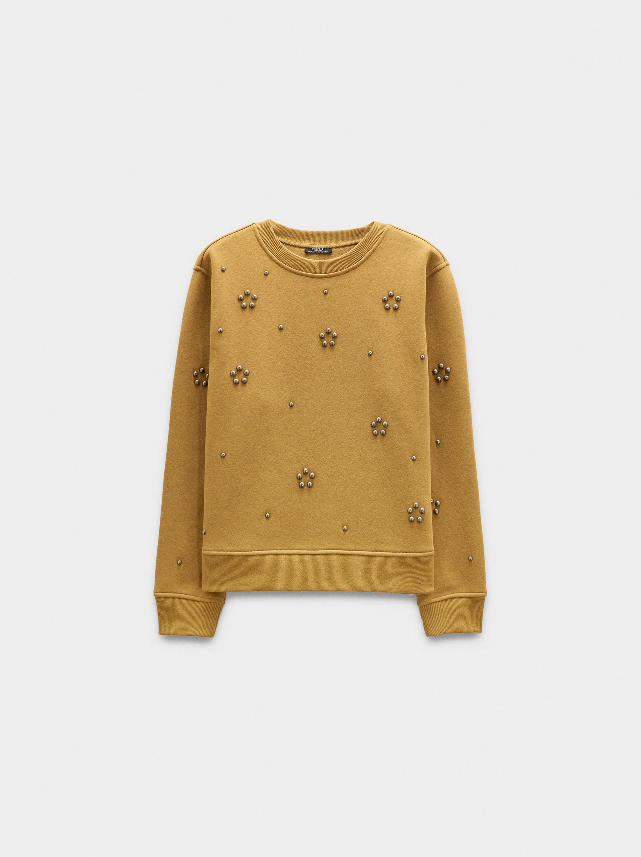 Cotton sweatshirt with applications image number 4.0