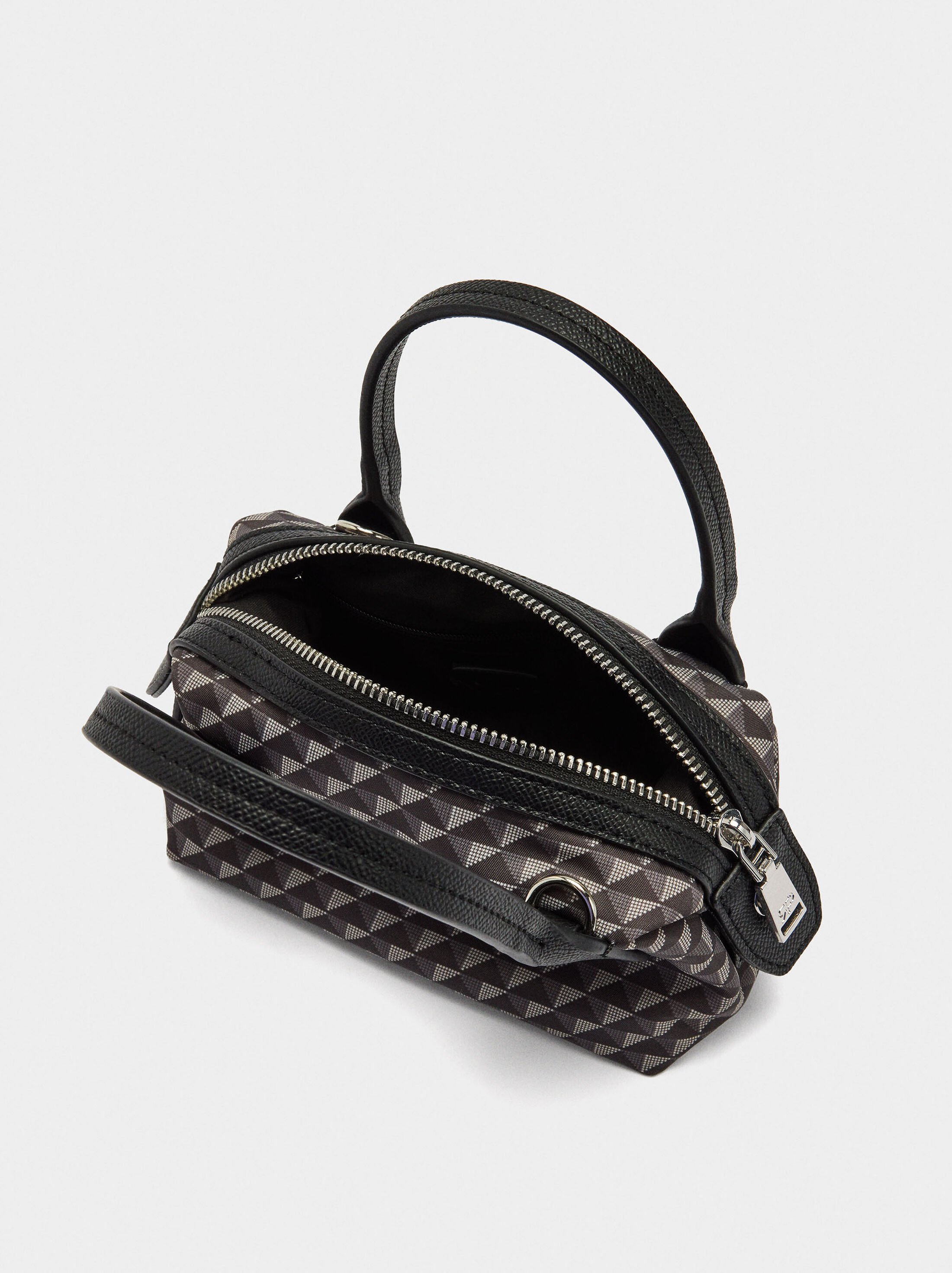 Nylon printed crossbody bag image number 3.0