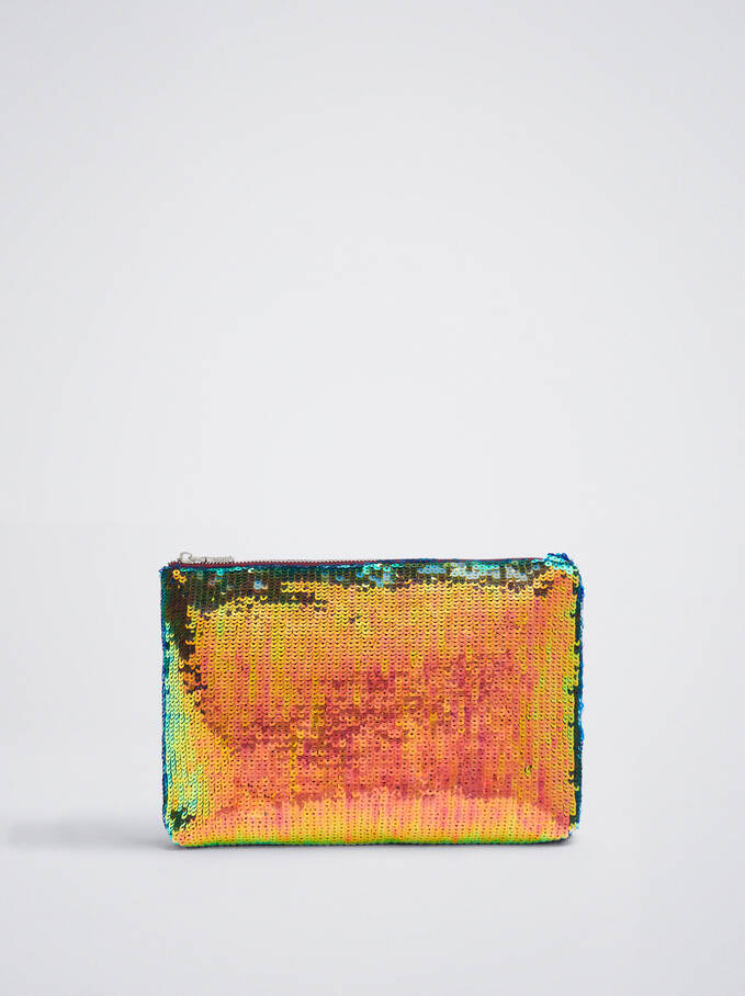 Purse With Sequins, Pink, hi-res