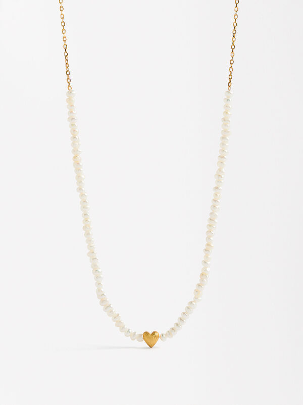 Necklace with freshwater pearls - 925 sterling silver
