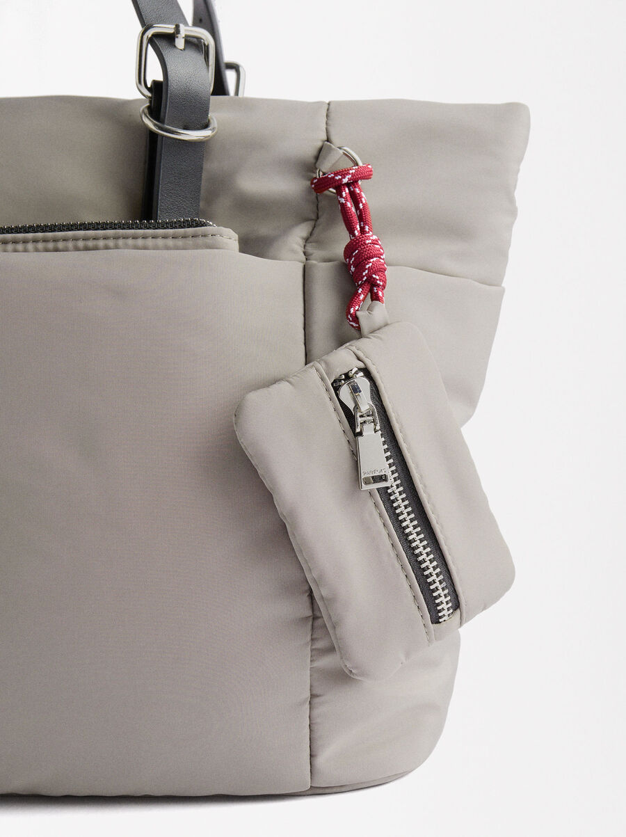 Sac tote en nylon avec bandoulière L