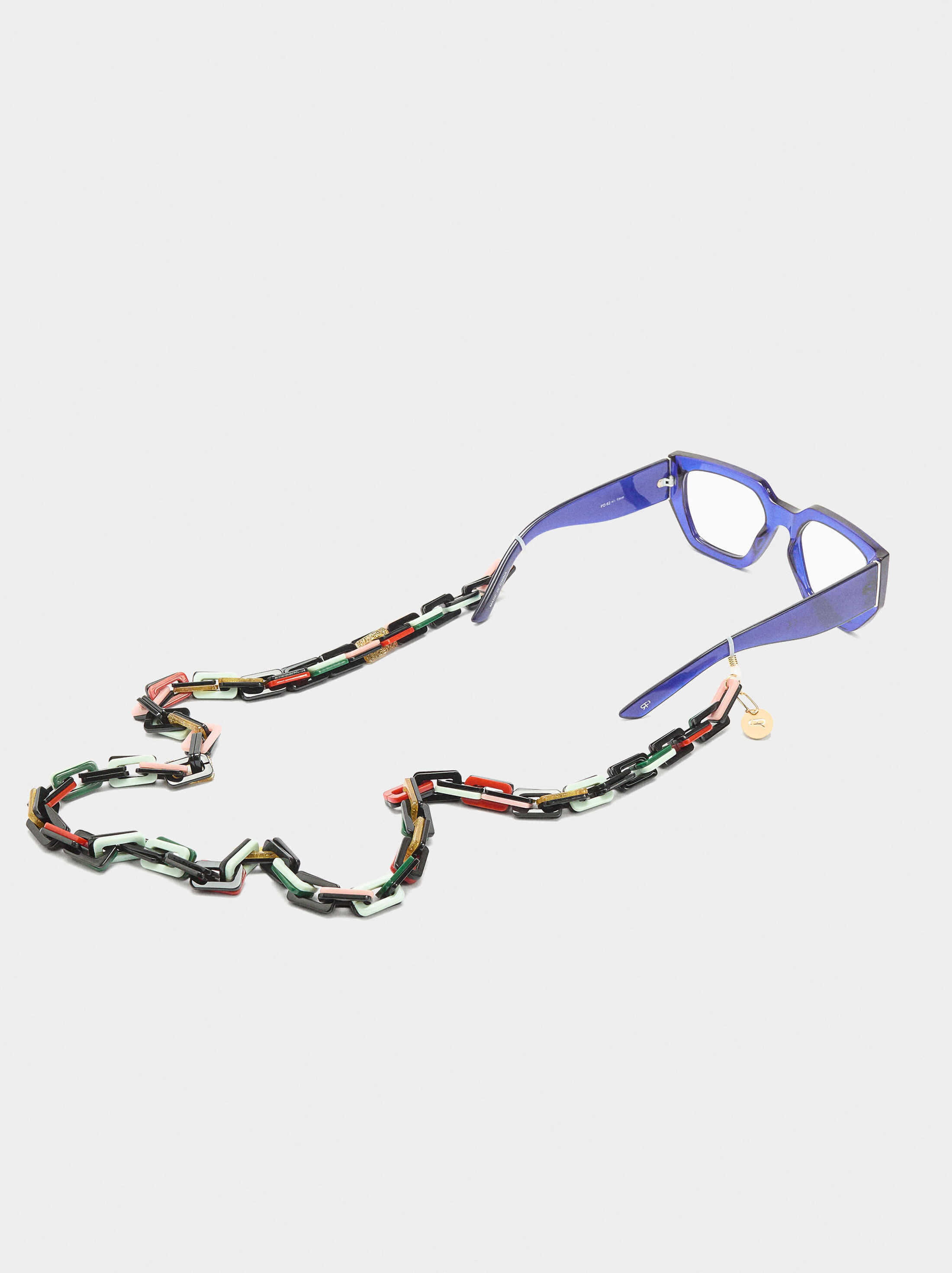 Multifunctional necklace with resin links image number 1.0