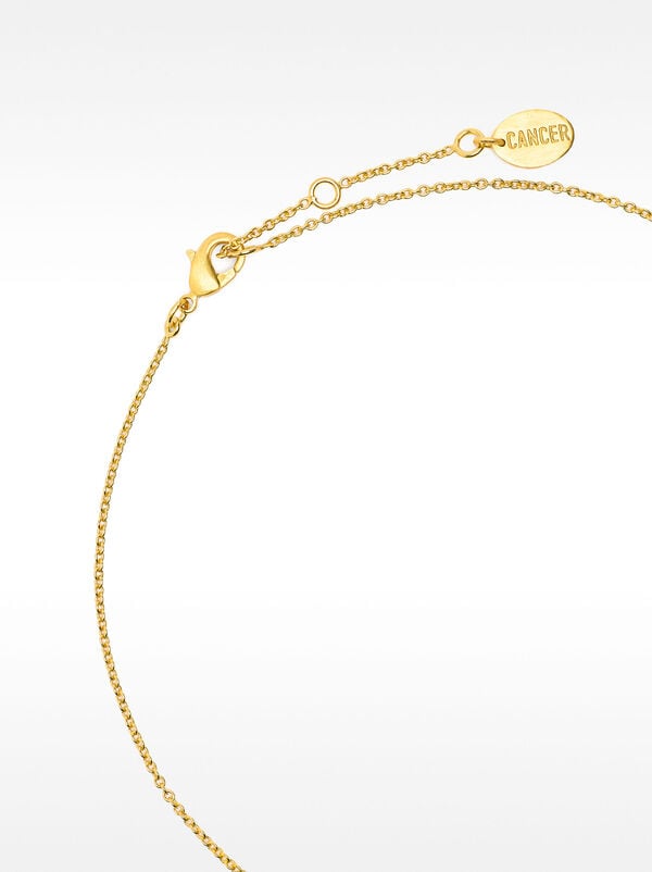 CANCER zodiac necklace 18k gold plated