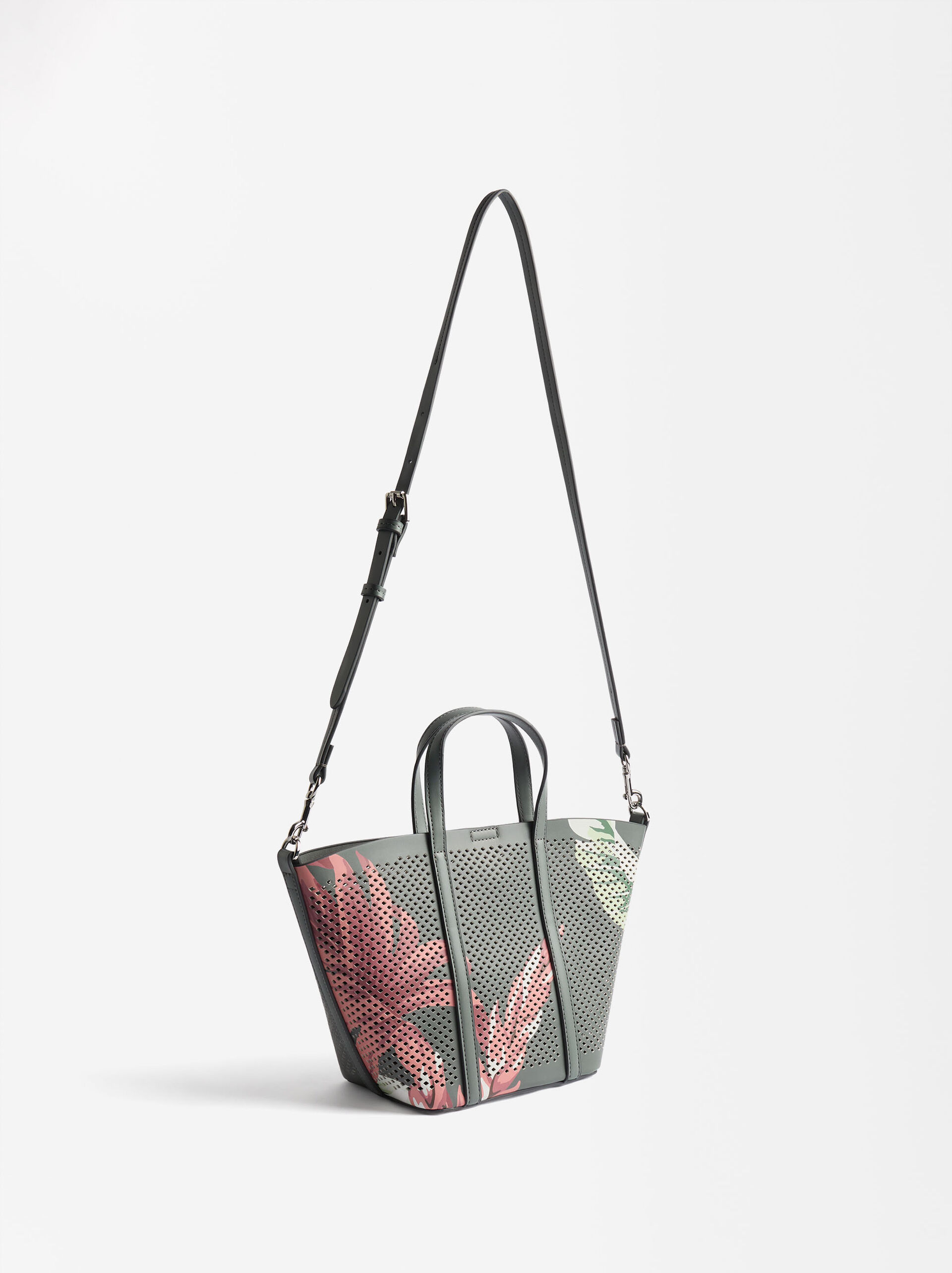 Floral bedruckte Tote-Tasche image number 3.0