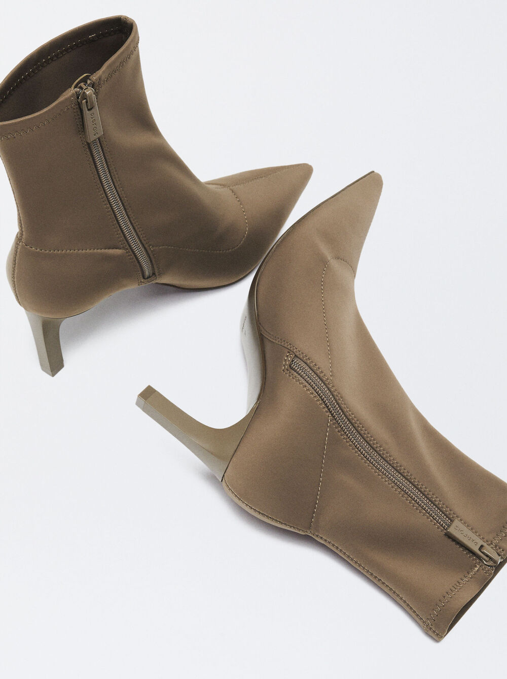 Elastic Fabric Ankle Boots