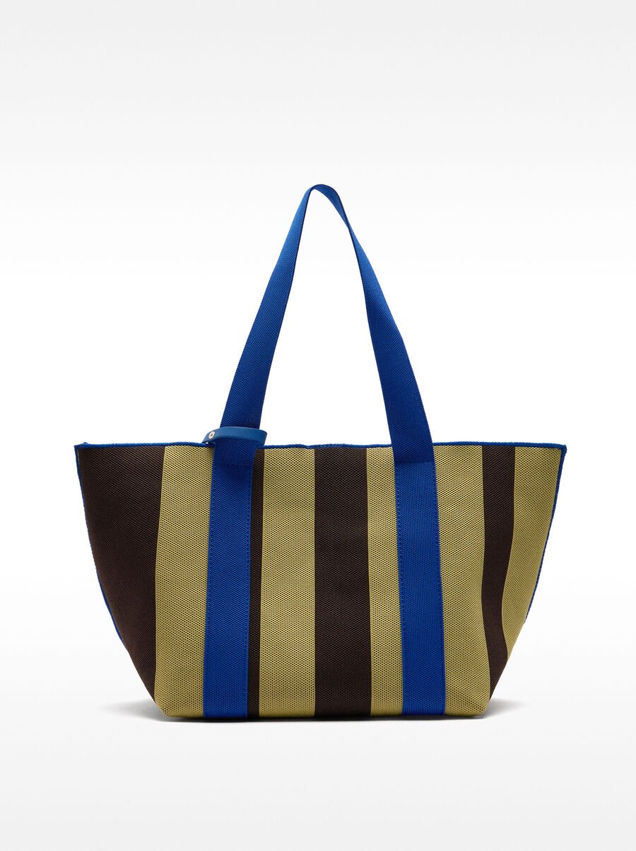 Striped shopper bag