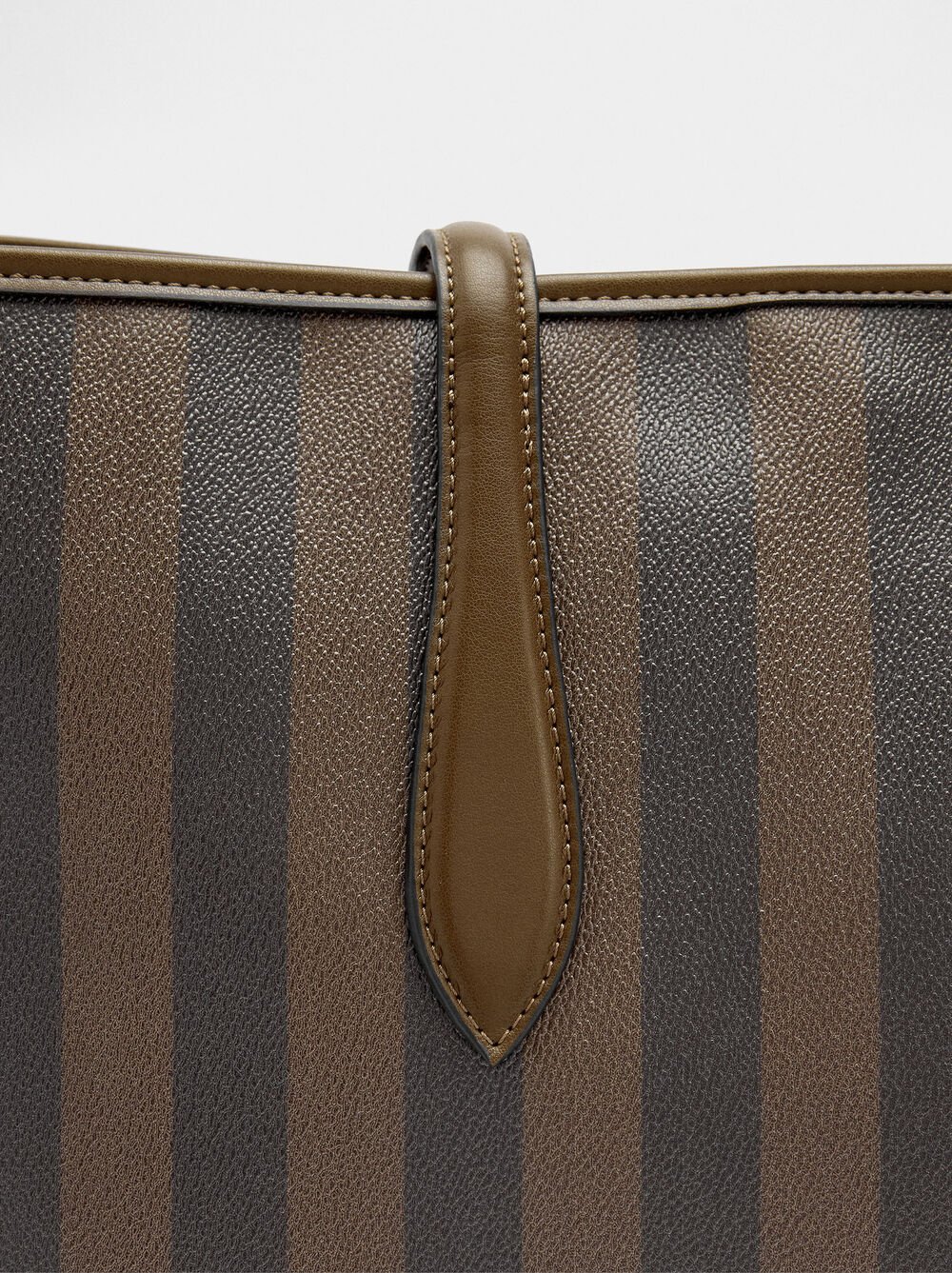 Mala shopper às riscas bolsa removível