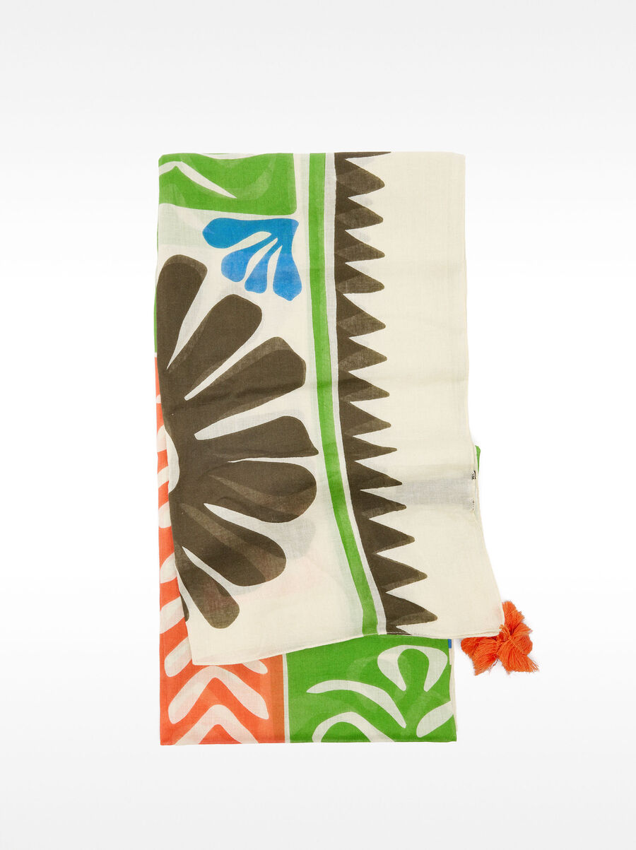 Printed scarf with 100% cotton