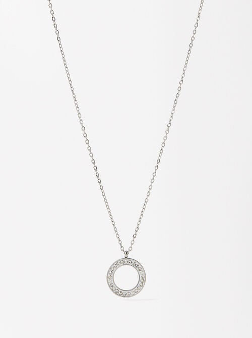 Collar con cristales - acero inoxidable
