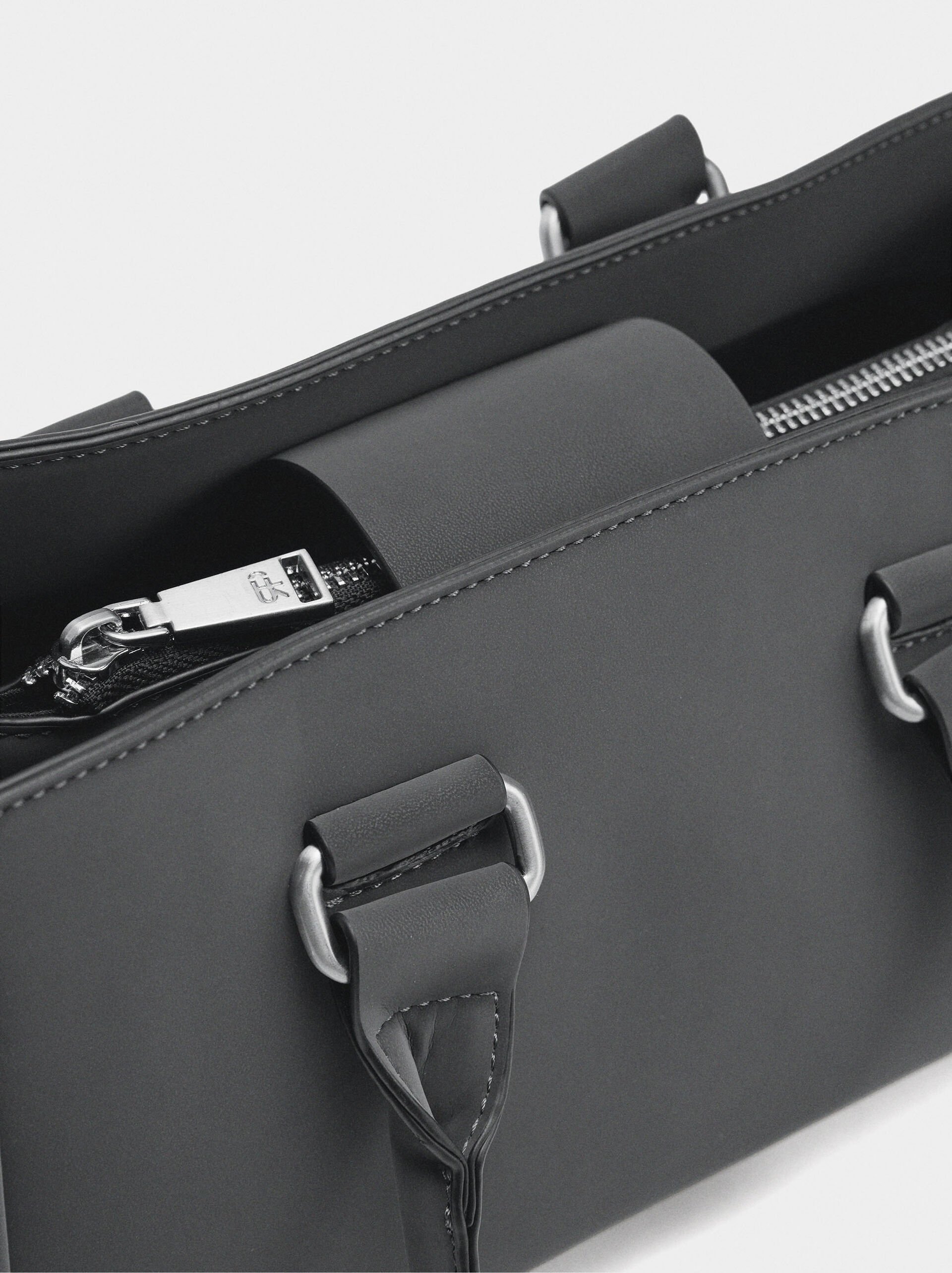 Bolso tote de textura suave image number 2.0