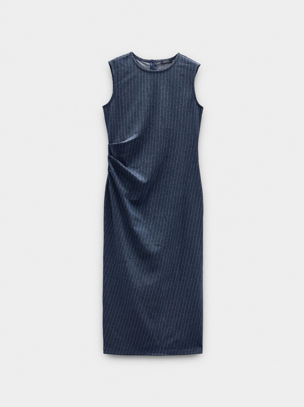 Vestido midi con raya diplomática