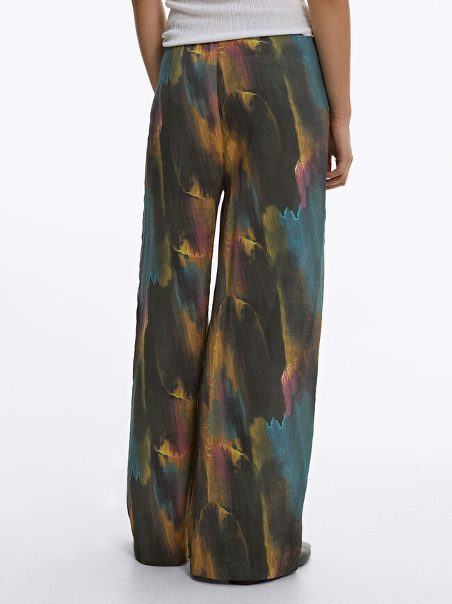 Printed Pants With Elastic Waistband image number 3.0