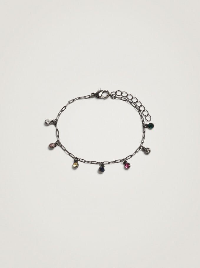 Charm Link Bracelet, Multicolor, hi-res