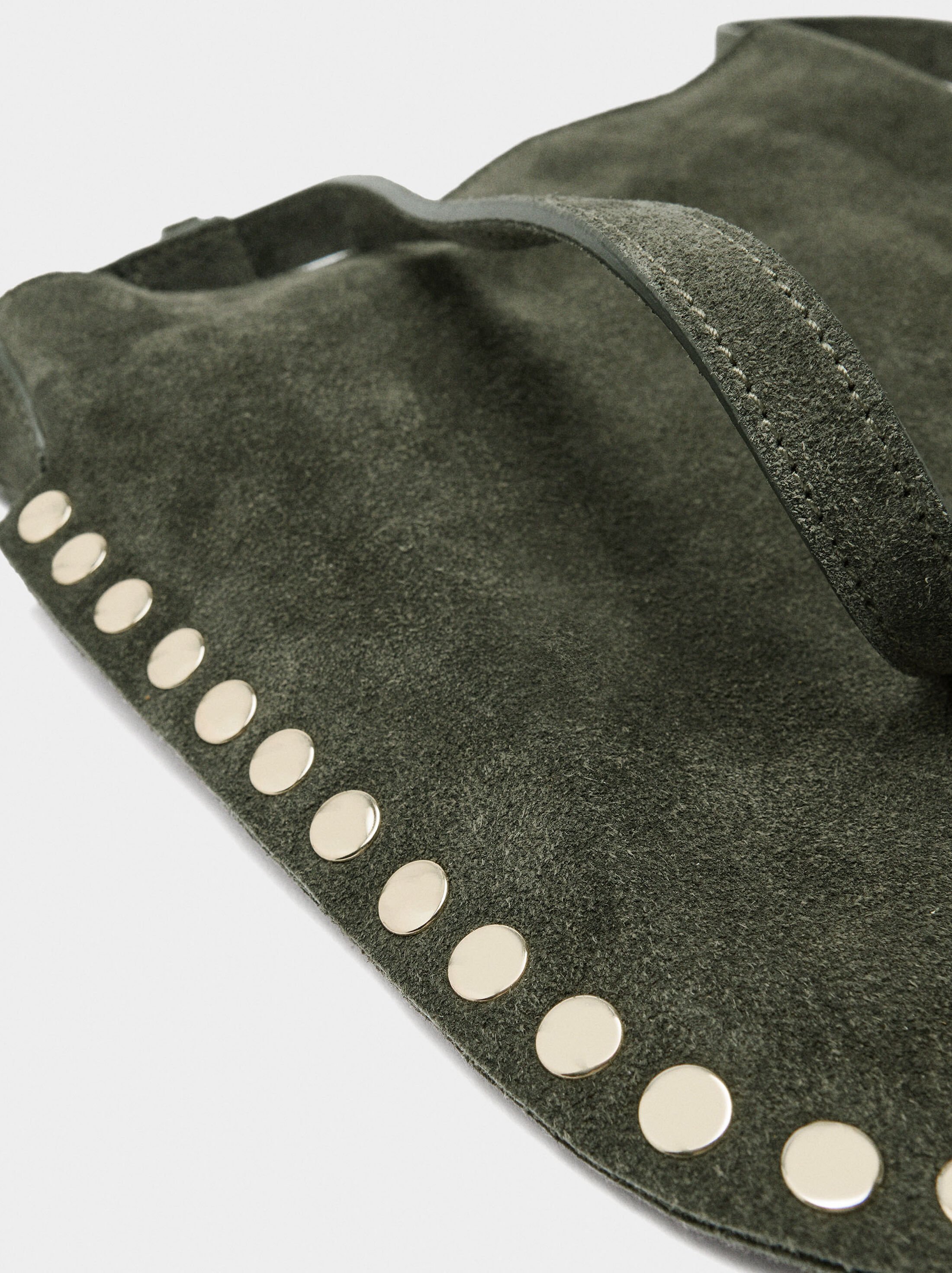 Leather crossbody bag with studs image number 2.0